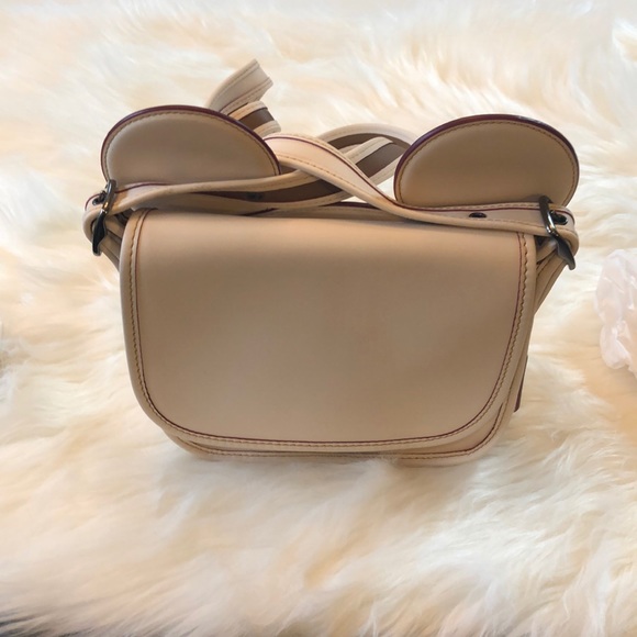 Coach Patricia Leather Saddle Bag with Mickey Ears - Picture 4 of 7
